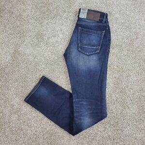 NWT BKE Alec Straight Leg Mens 28R Blue Denim Stretch Jeans Dark Wash